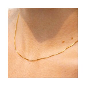 Dainty 18K Gold Filled Box Chain Necklace