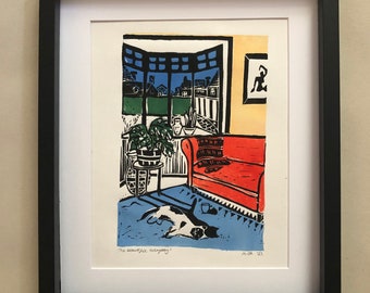 Colourful wall art 'The beautiful everyday' Lino print | Wall art, Colourful art print, home decor gift, Original art, Handmade art print