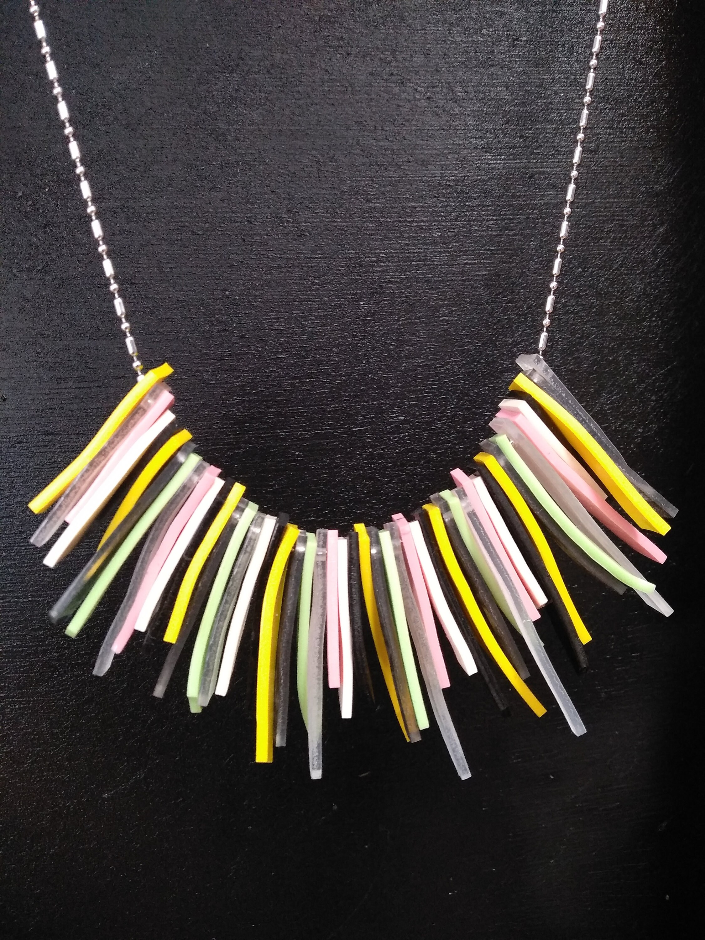 Multicolored crazy plastic necklace Etsy