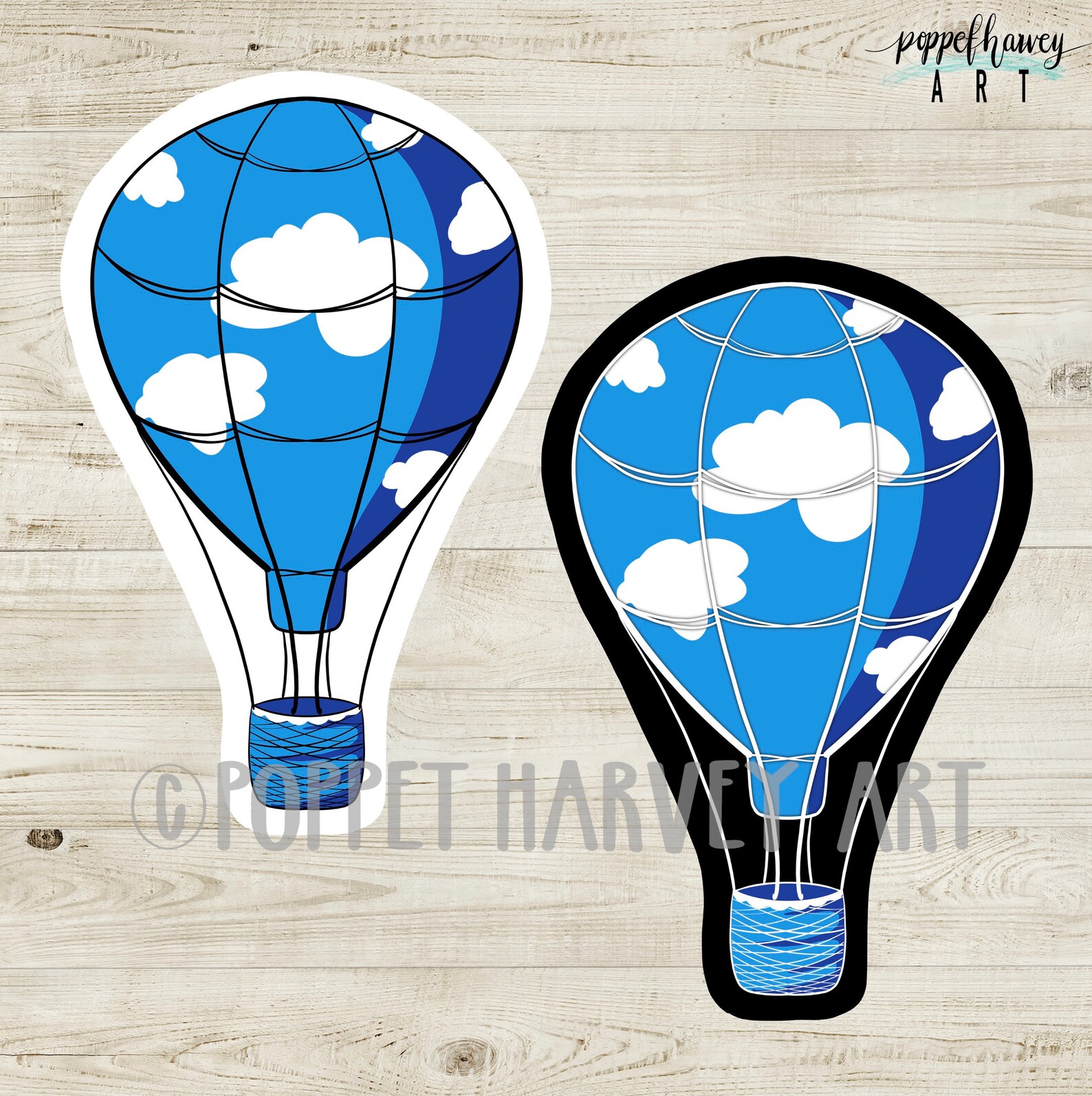 Hot Air Ballon Sticker Set Bundle Sticker Pack Balloon Etsy UK