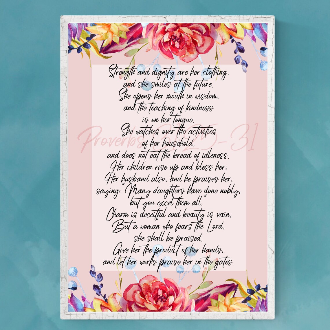 Proverbs 312531 Proverbs 31 woman Woman Bible verse Etsy