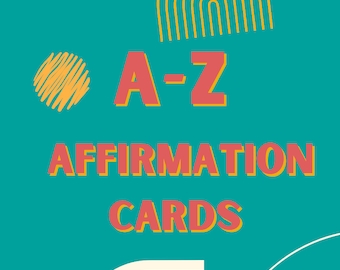 BUNDLED Downloadable A-Z Affirmation Cards for Kids, Daily Mantras