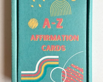 A-Z Affirmation Cards for Kids with Storage Case, Affirmation Cards, Kids Affirmation Cards, Social Emotional Learning, Positive Mantras