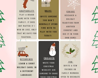 Printable Affirmation Advent Calendar | Advent Calendar Cards | Christmas Gratitude Activities for Kids | Mindful Christmas Activities