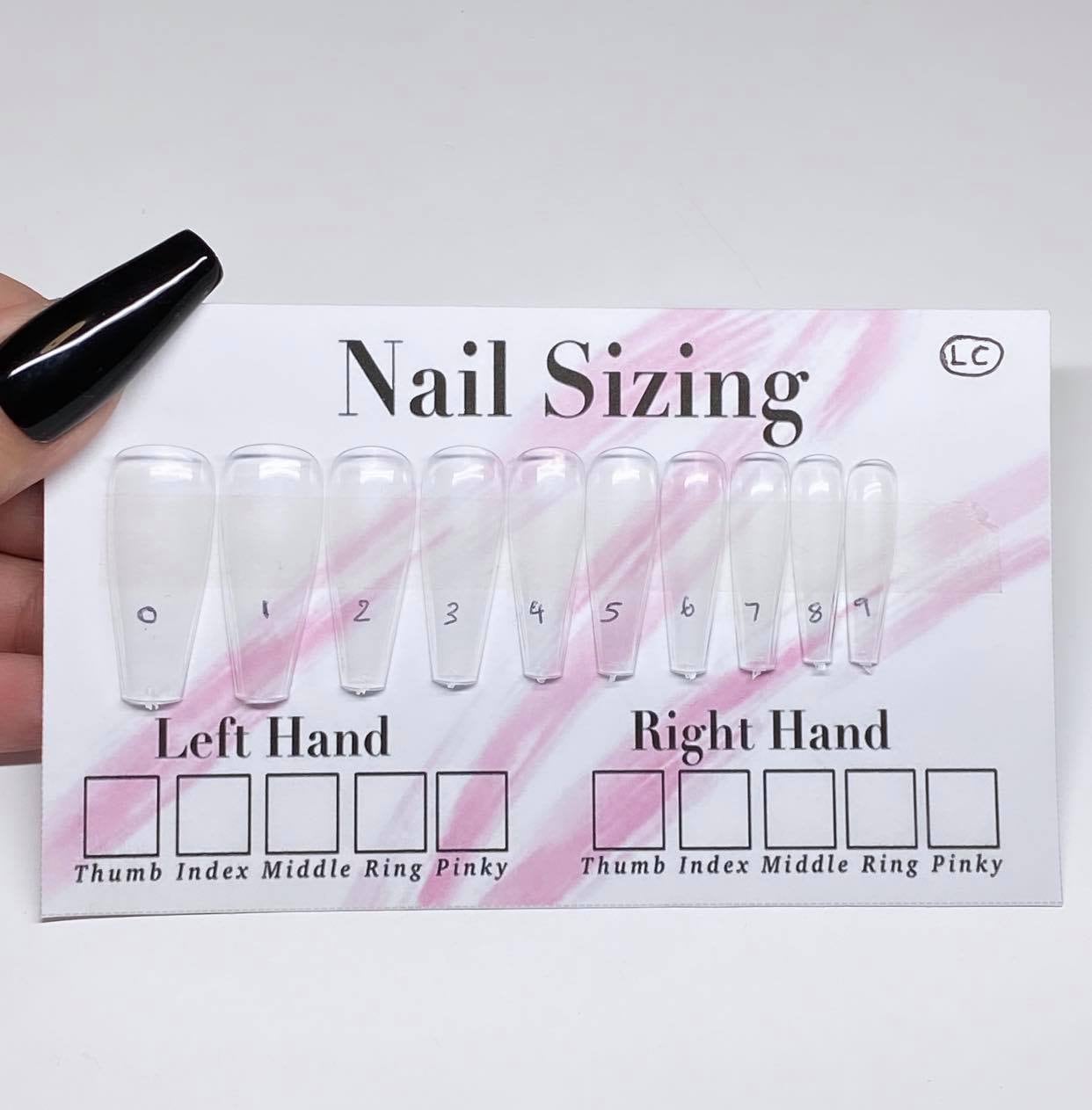 Nail Sizing Kit Press On Nails Etsy