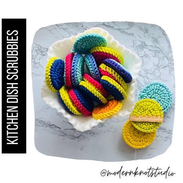 Set of 2 reusable kitchen dish scrubbies