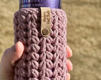 reusable skinny can cozy, drink sleeve, drink koozie | mauve