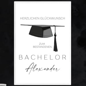 Geschenk zum ABSCHLUSS Graduierung Bachelor Ausbildung Prüfung personalisiertes Poster Abitur 2025 Master Abschluss Doktor Promotion