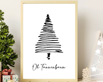 Poster OH TANNENBAUM| Weihnachtslied | Weihnachtsgeschenk | Merry Christmas | Frohe Weihnachten | Geschenk Familie | xmas | hohoho