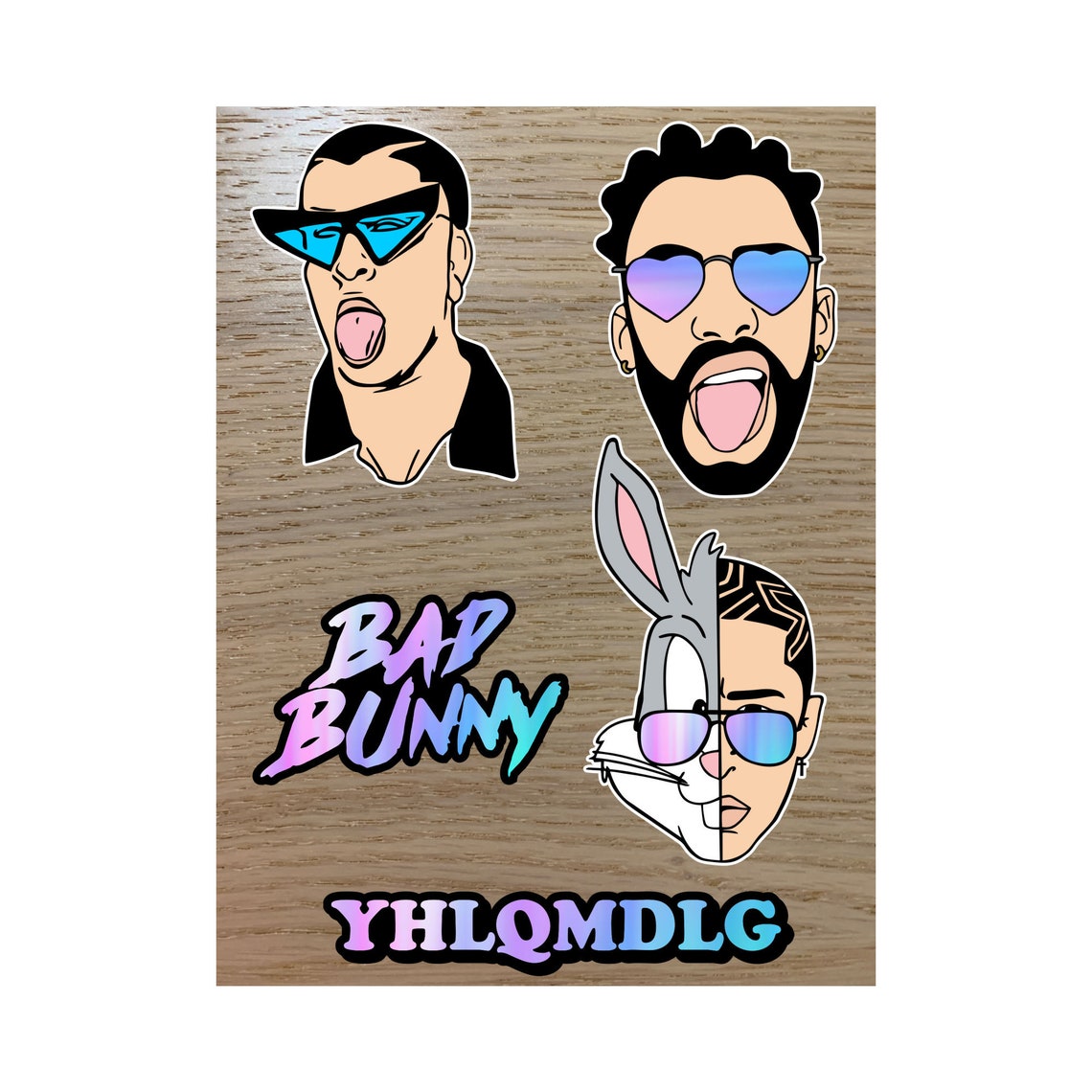 Bad Bunny Sticker Pack / YHLQMDLG / Pegatinas mate Etsy