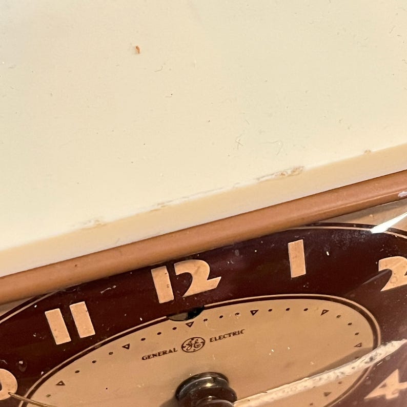 Vintage Alarm Clock: Art Deco General Electric Telechron Analog Bedroom Clock bild 9