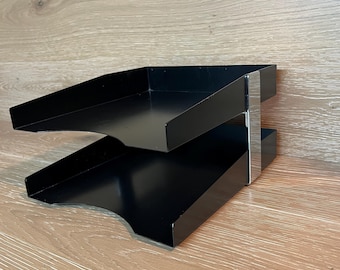 ヴィンテージ書類ボックス：ミッドセンチュリーグリーンスチール製