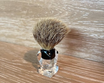 Brocha de afeitar vintage: Fabricada a mediados de siglo por Rite, con pelo de tejón. Accesorios de aseo para hombre.