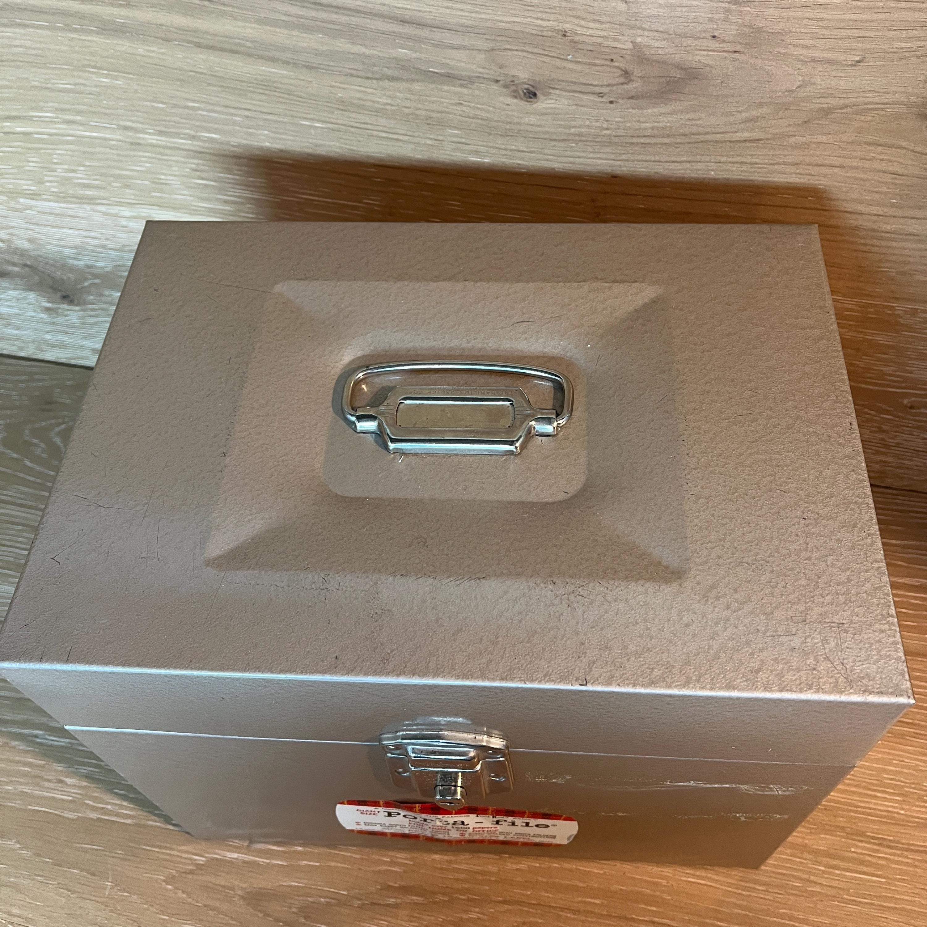 Vintage Metal Document Box: Midcentury Porta-file Portable File
