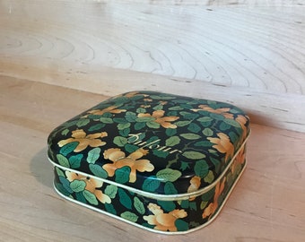 Vintage Decorative Tin Dufour Italian Candy Container Floral Art Nouveau Decor Made in Italy