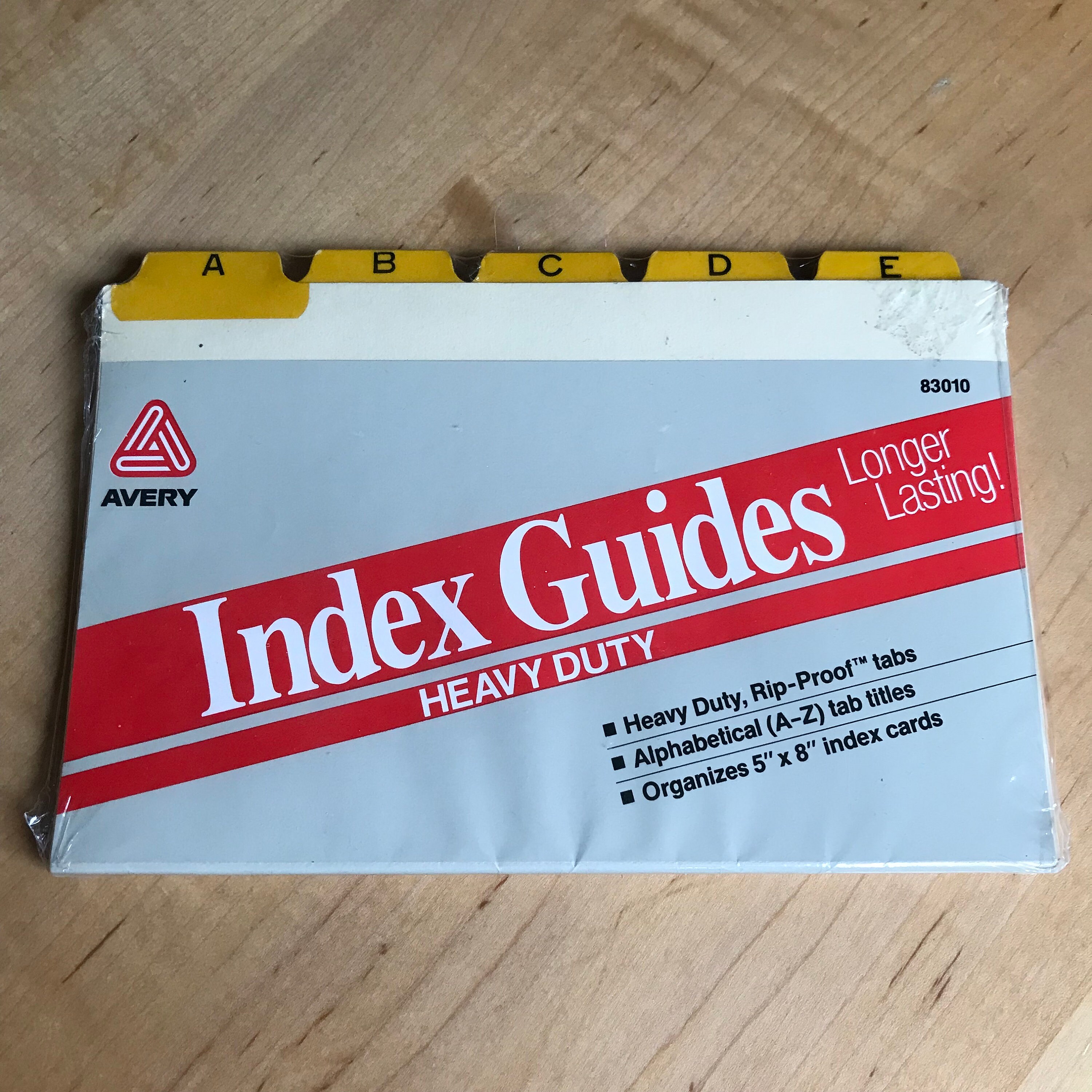 Vintage Large Index Card File Box Midcentury Lit-ning 1950s