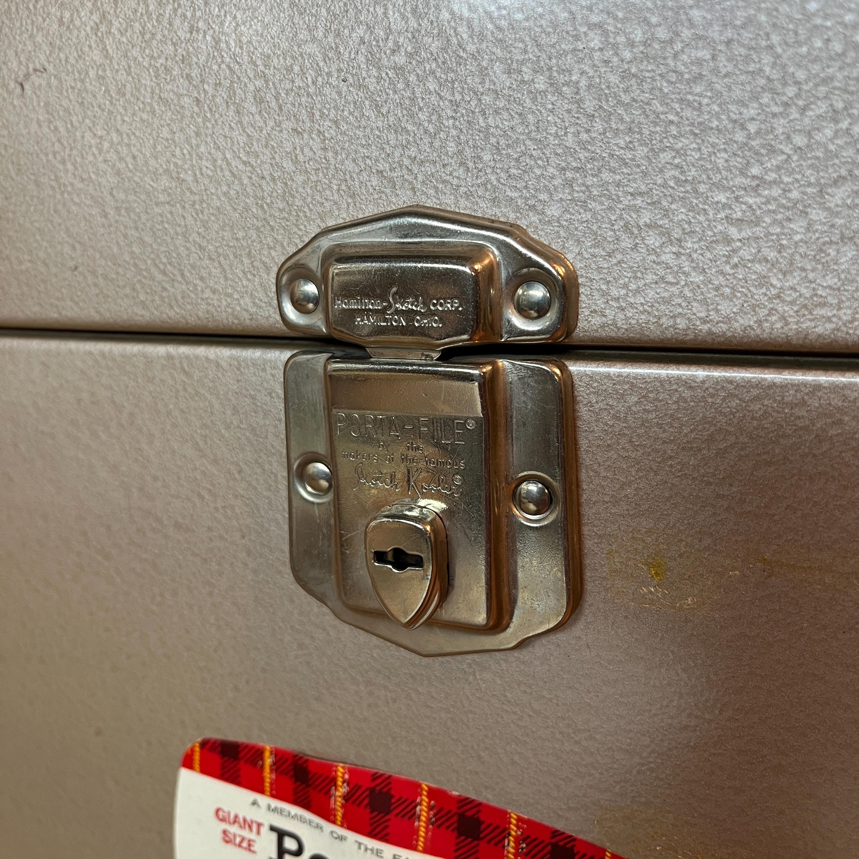 Vintage Metal Document Box: Midcentury Porta-file Portable File
