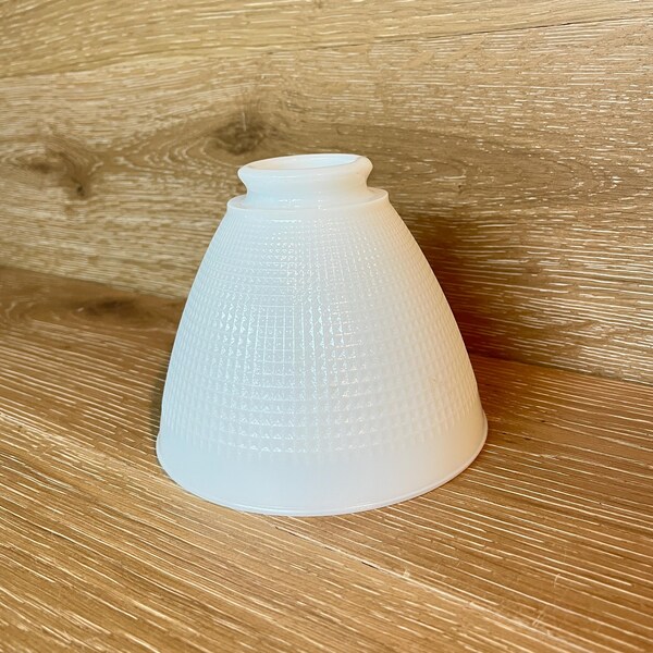 Vintage Milk Glass Light Globe: Midcentury Small Bell Lamp Shade