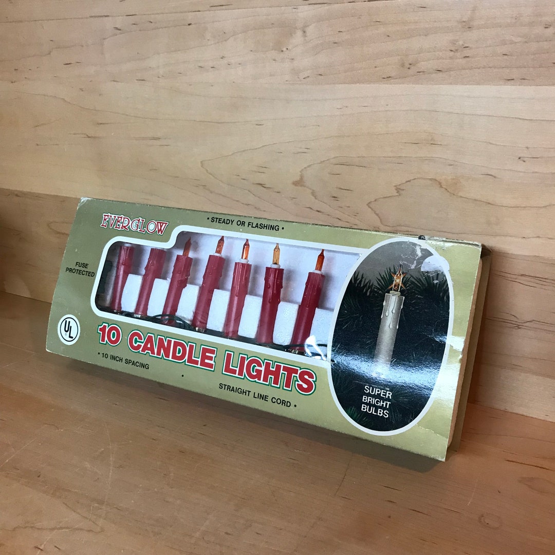 Multiple Vintage Christmas Candle Lights 1970s Everglow Holiday Trima