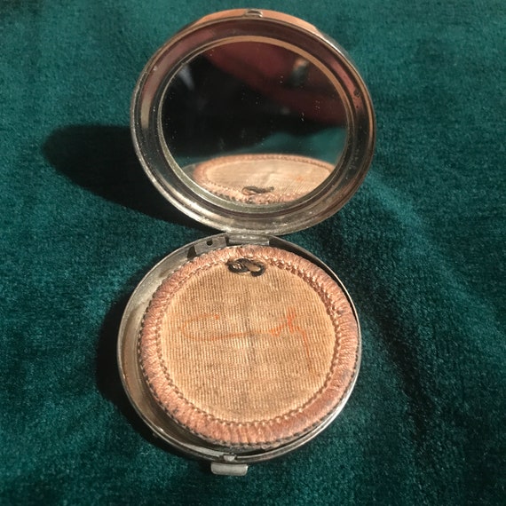 Vintage Coty Powder Compact 1920s 30s Brushed Ste… - image 5