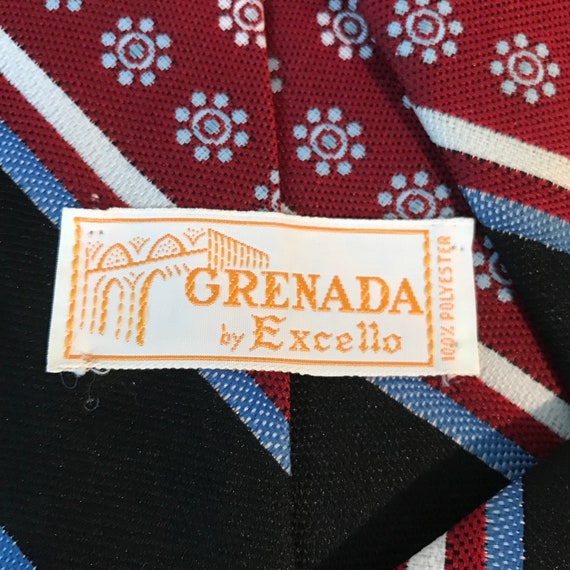 Vintage Super Wide Necktie 1970s Excello Grenada … - image 6