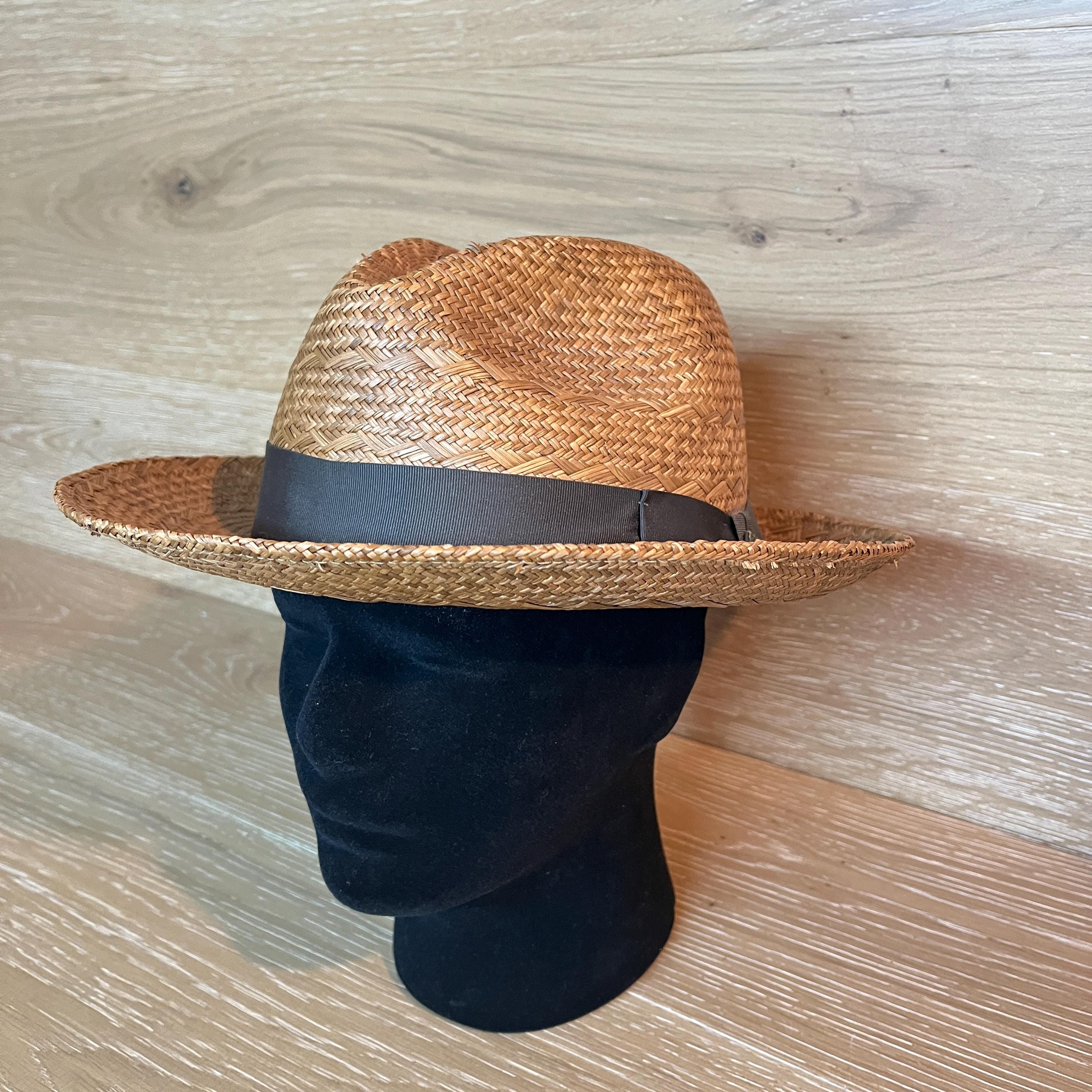 Beloved Millinery Classic Panama Fedora Vintage Style Belted Straw Hat NWT Valencia Panama Fedora - Classic Bleach White Straw Hat for  main image 3