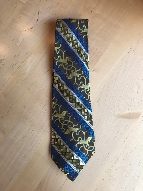 Vintage 1970s Disco Era Wide Necktie Unicorn Mid-… - image 3