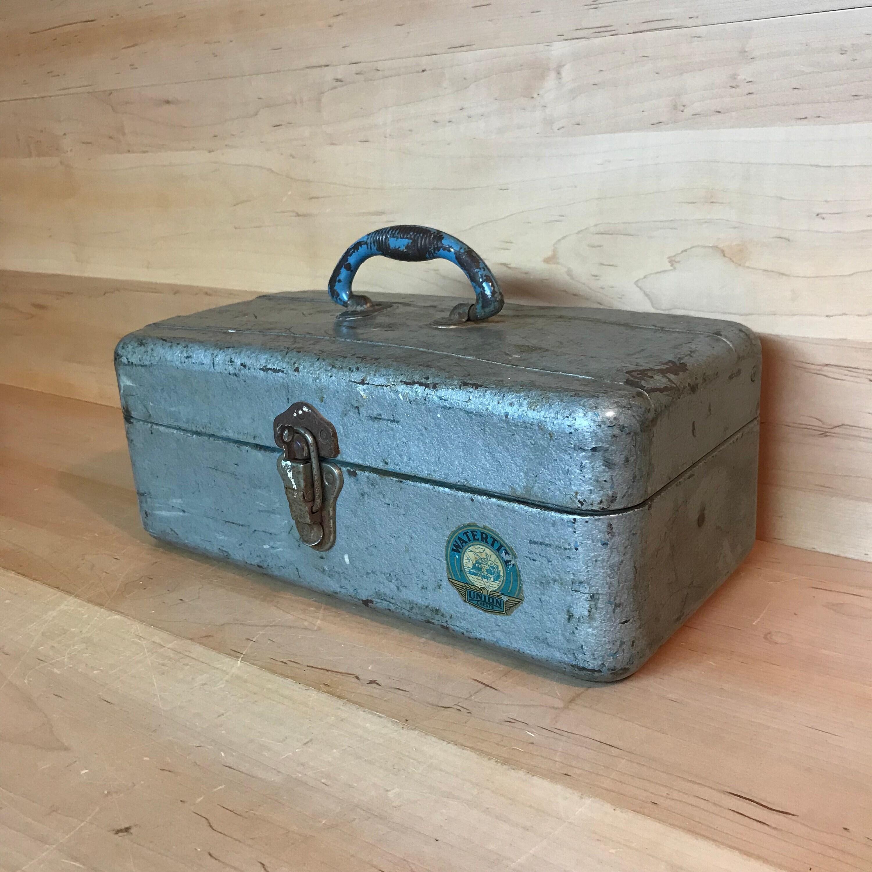 Vintage Steel Tackle Box Midcentury Rustic Union Steel Watertite