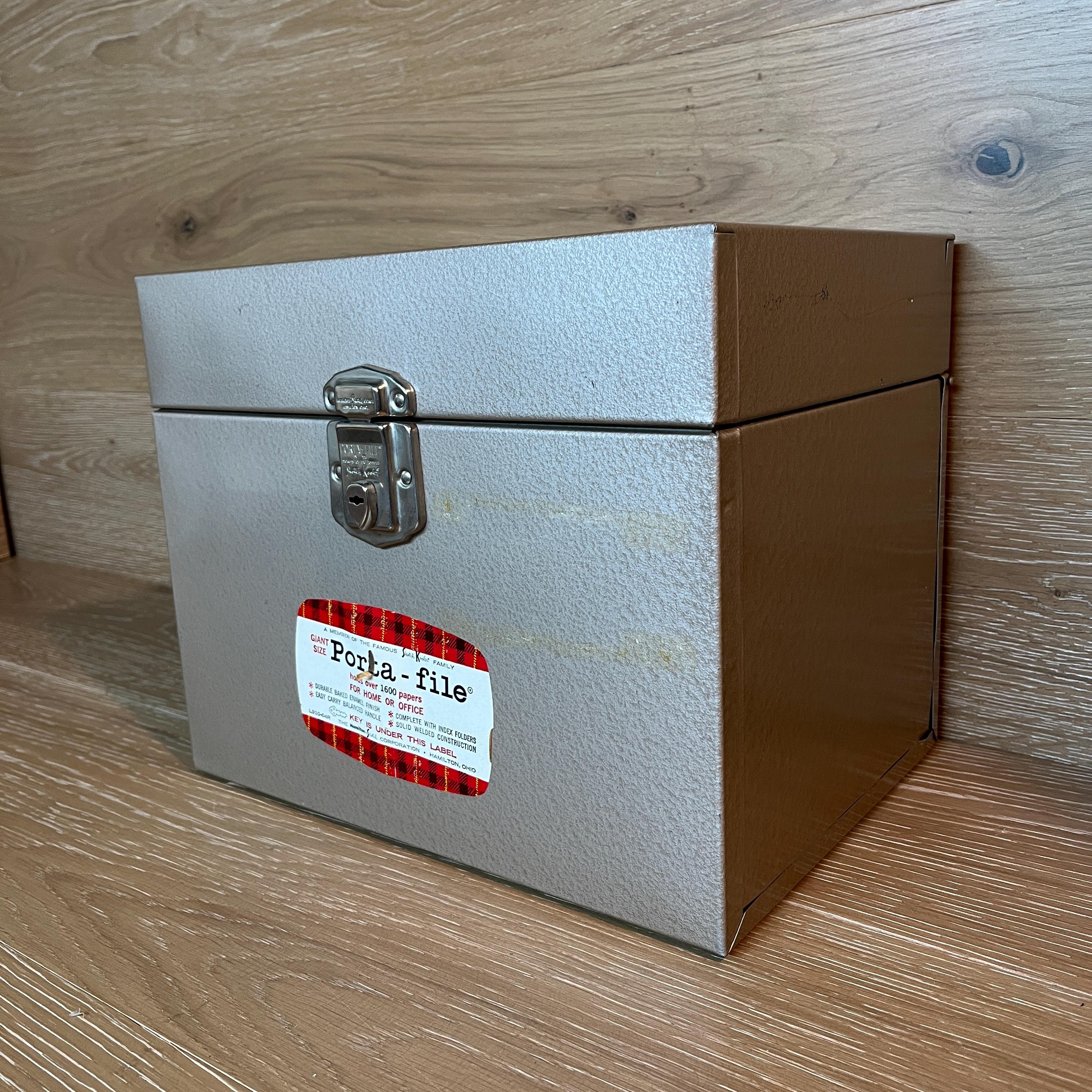 Vintage Metal Document Box: Midcentury Porta-file Portable File