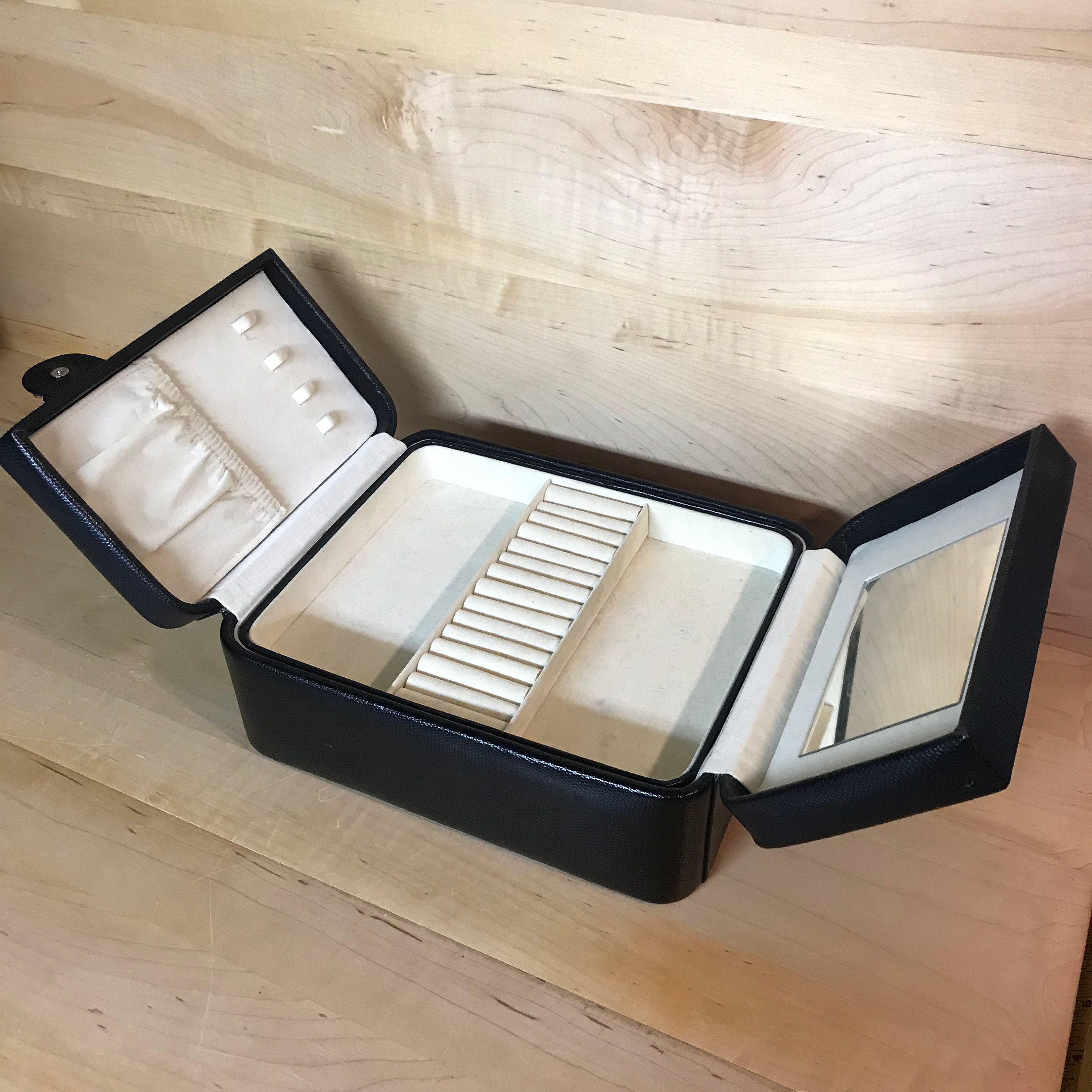 Vintage Black Jewelry Box 1990s Ring Necklace Bracelet Etsy