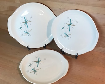 Vintage Salem North Star Platter: Atomic Starburst Midcentury Serveware