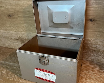 Vintage Metal Document Box: Midcentury Porta-file Portable File