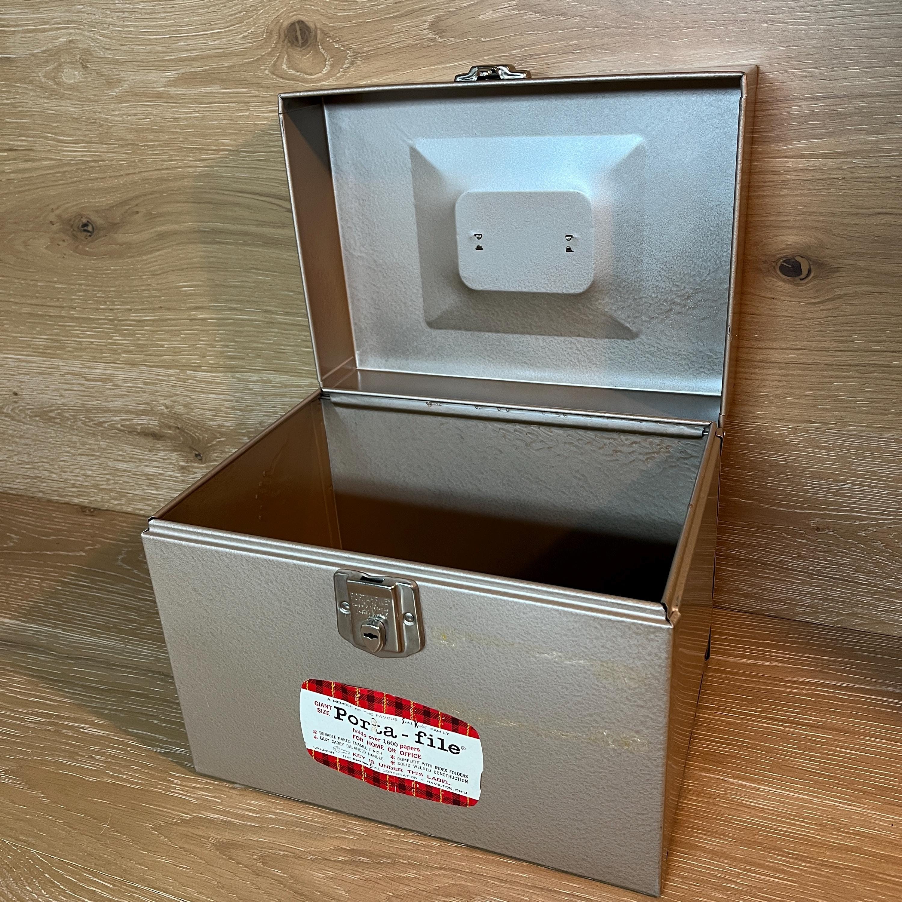 Vintage Metal Document Box: Midcentury Porta-file Portable File