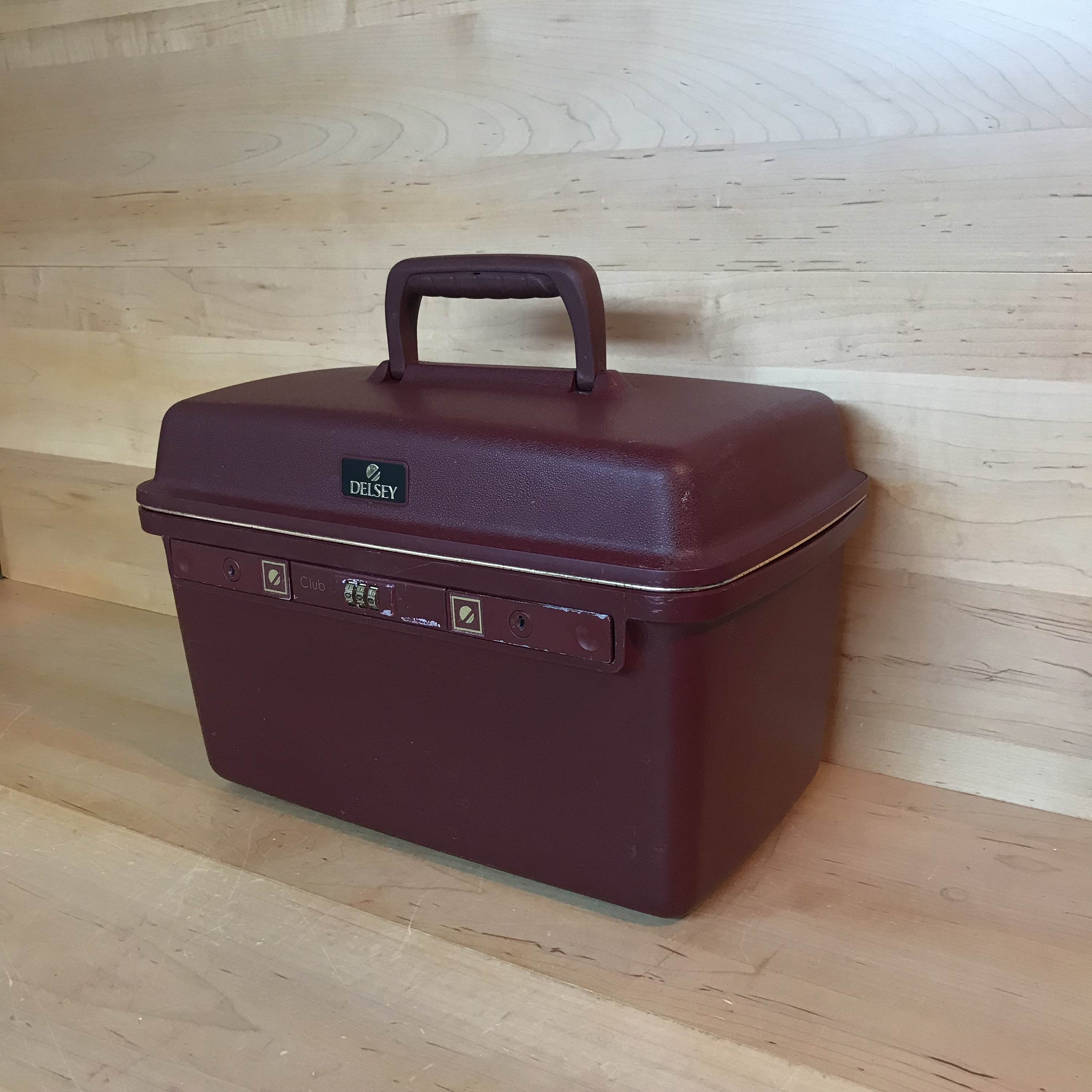 Vintage 1980s Train Case Midcentury Delsey Burgundy Maroon - Etsy