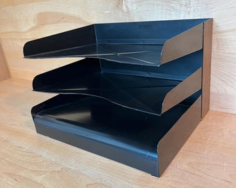 ヴィンテージ書類ボックス：ミッドセンチュリーグリーンスチール製