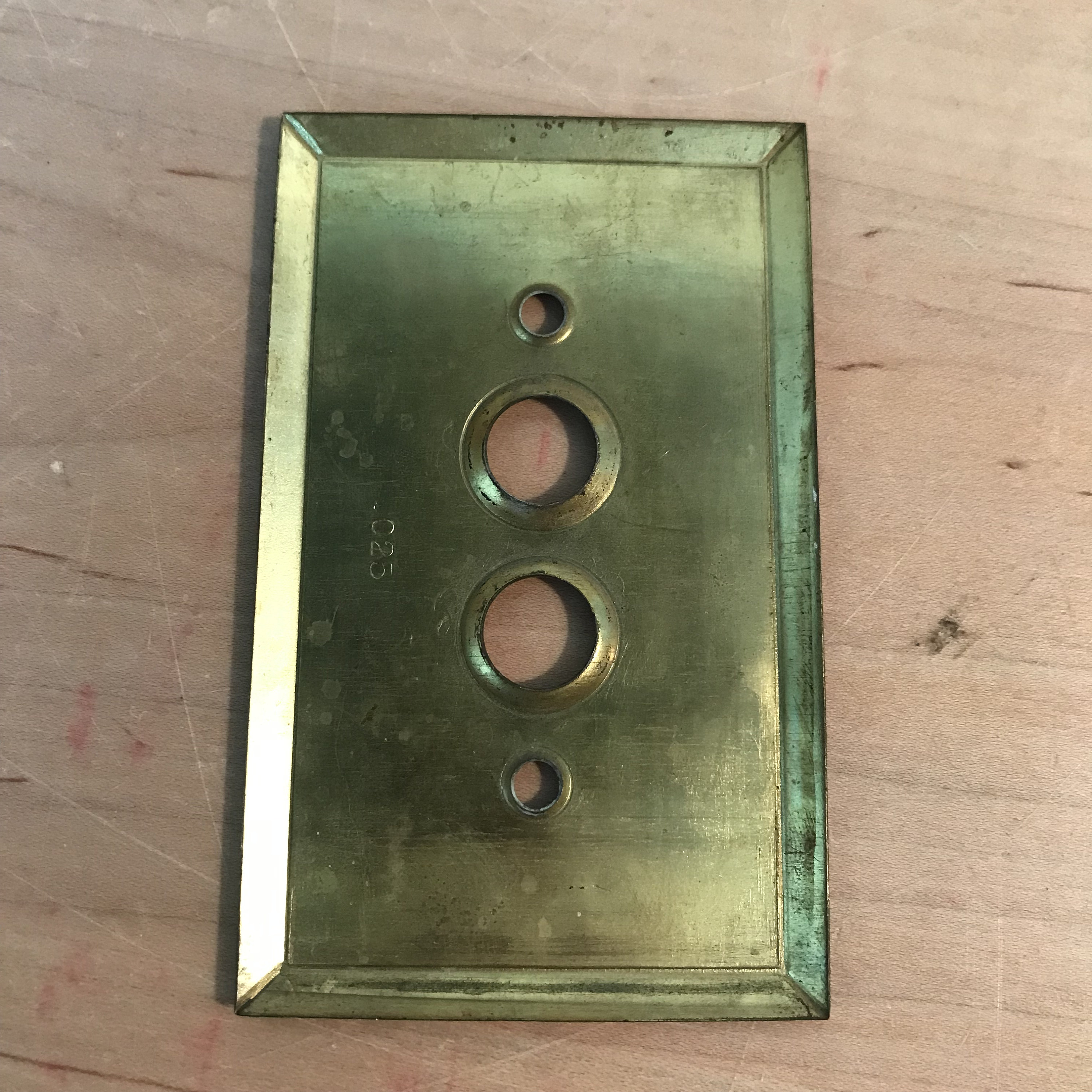 Vintage Push Button Switch Plate Antique Salvaged 1920s 30s Etsy