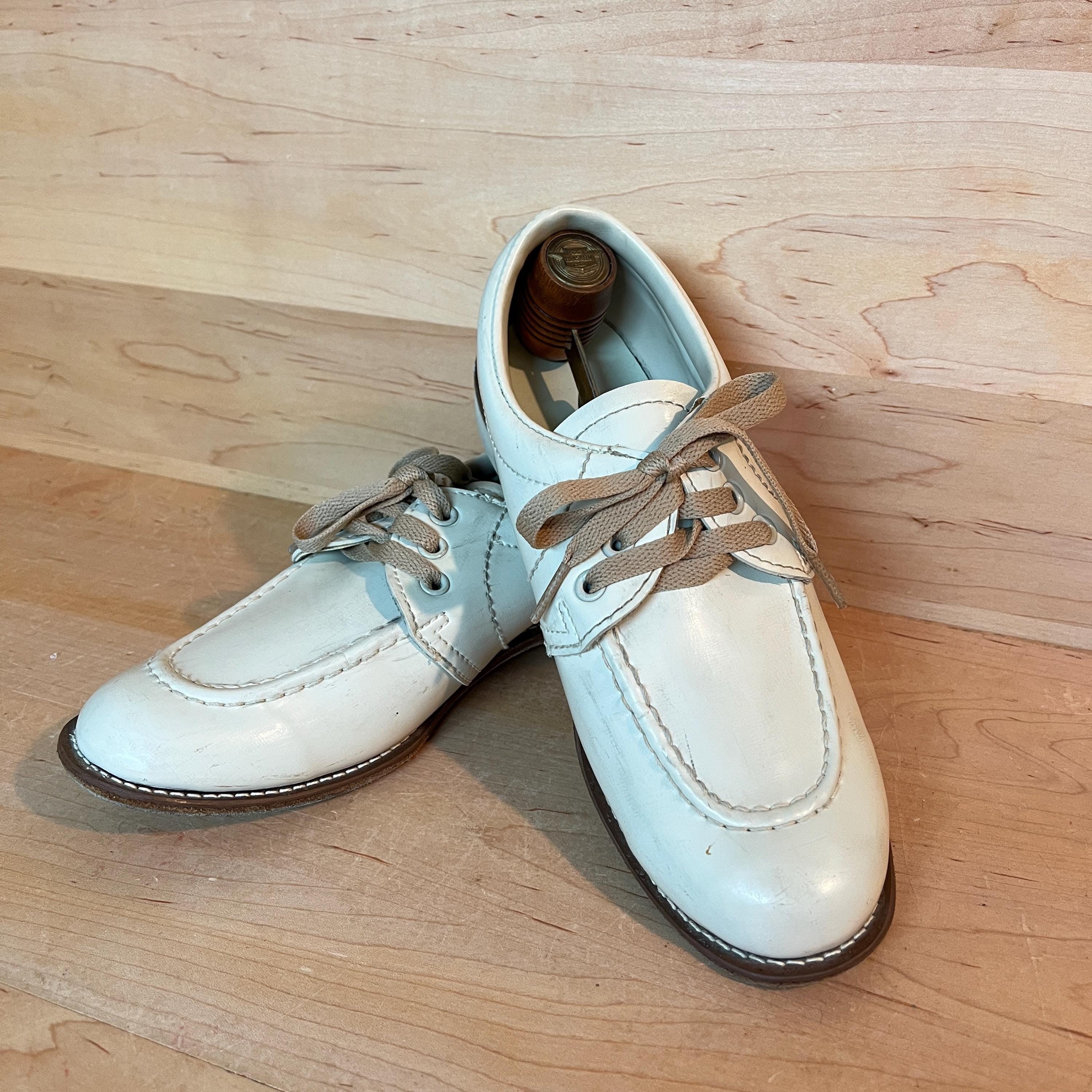 希少種70sビンテージ3toneボウリングシューズUS9:27㎝黒スエード茶レザー3トーン切替クレイジーパターン配色マルチカラー米国製USA製70年代 2025年最新ボーリングシューズ ビンテージの人気アイテム - メルカリ