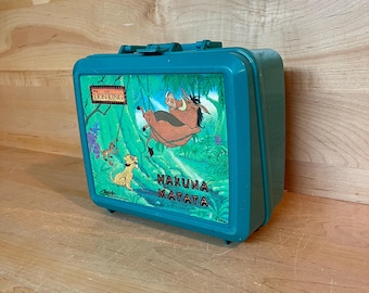 Vintage Lion King Lunchbox 1990s Alladin Brand Disney Movie Theme School Lunch Box