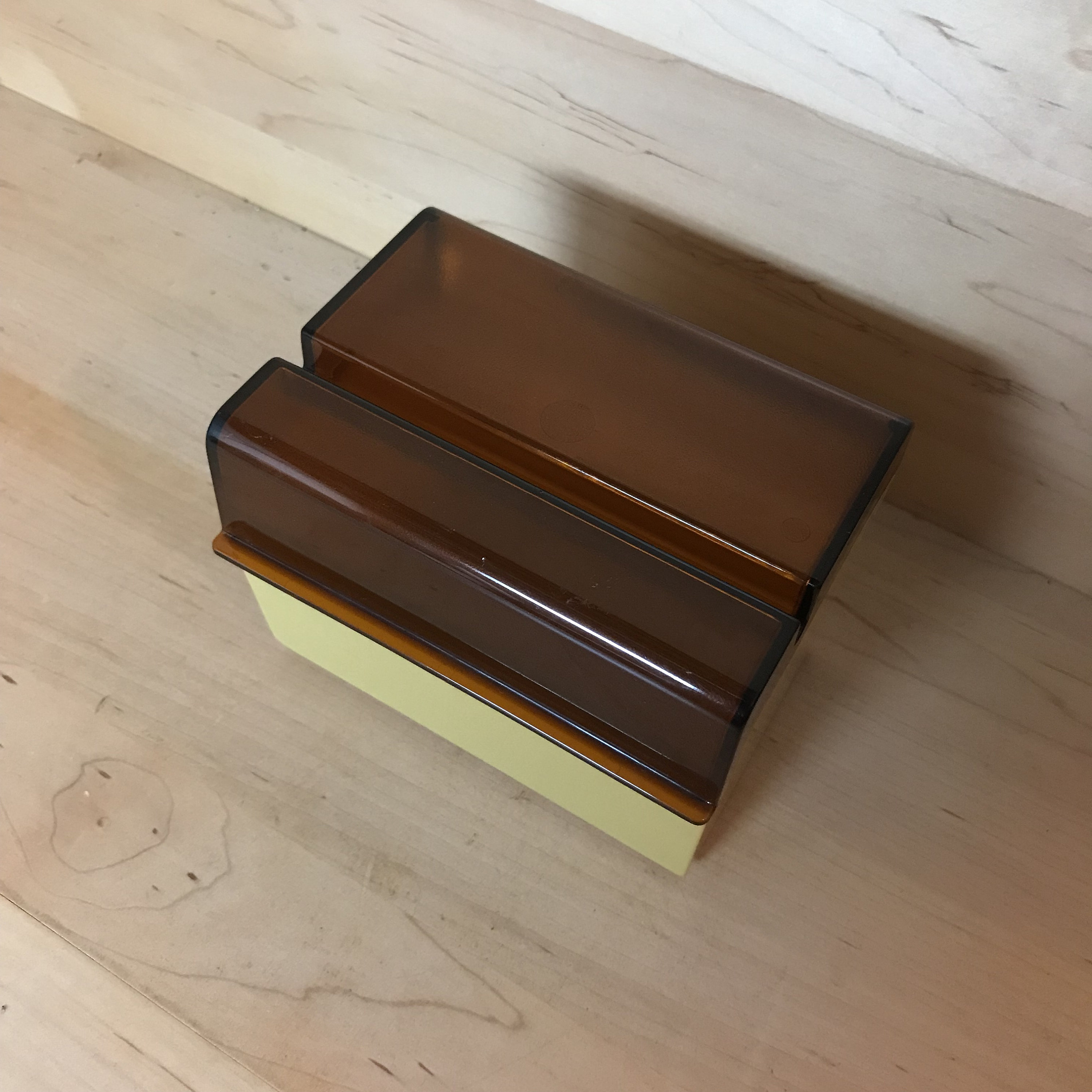 Vintage Index Card Recipe Box Gold Brown Rubbermaid Card File Etsy