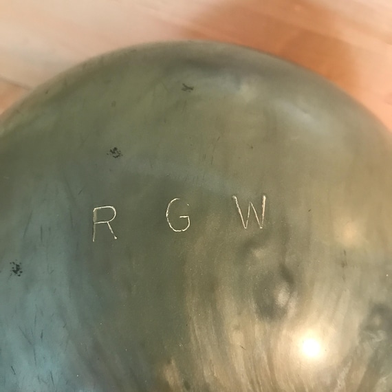 ヴィンテージ ボウリングボール グレー マーブル コロンビア 300