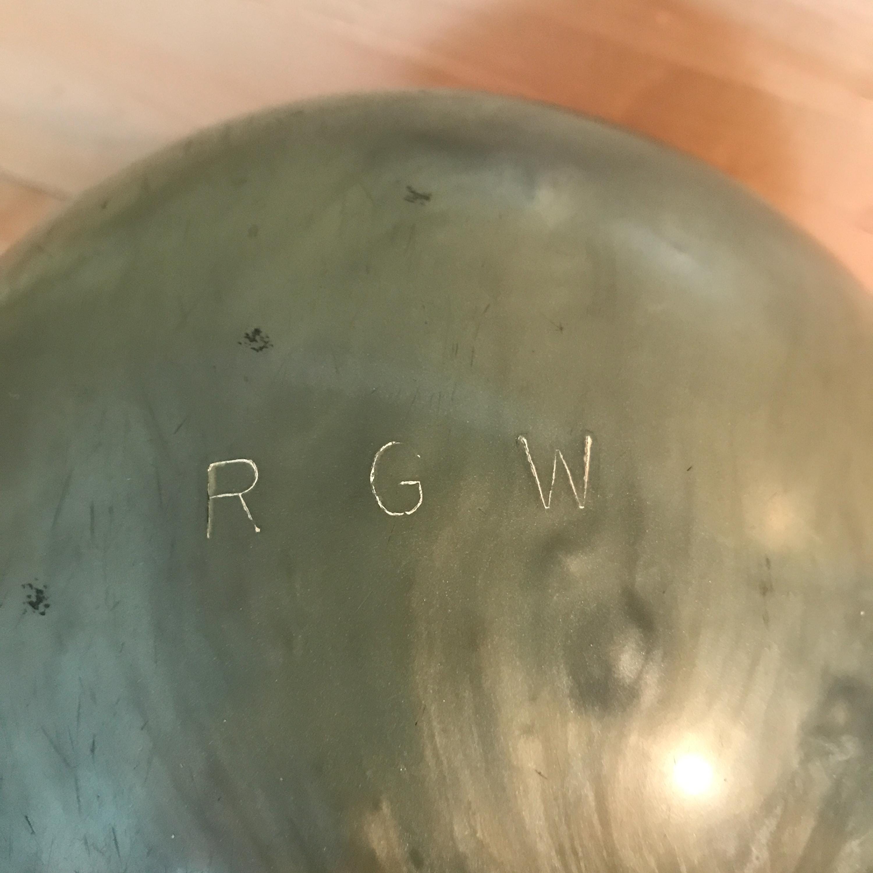 ヴィンテージ ボウリングボール グレー マーブル コロンビア 300 15