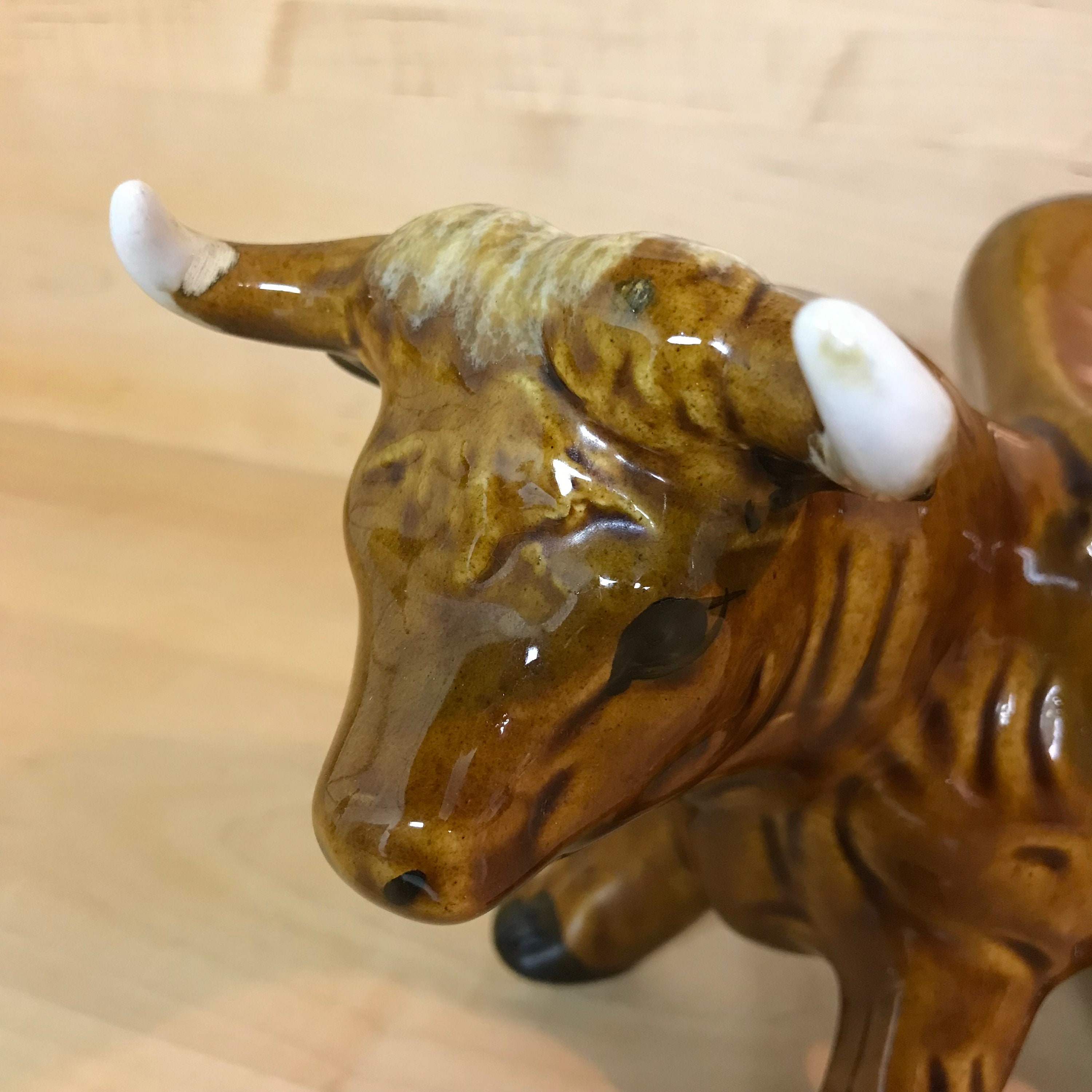 ヴィンテージ ワインボトルホルダー ミッドセンチュリー 磁器 ブル