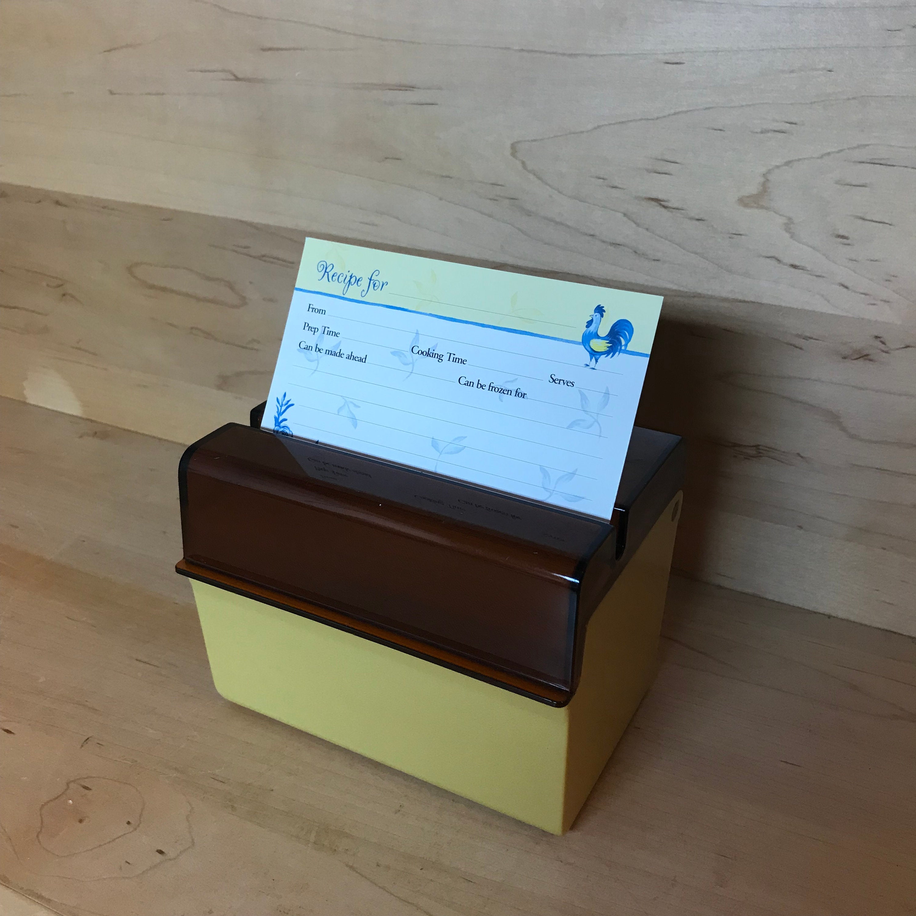 Vintage Index Card Recipe Box Gold Brown Rubbermaid Card File Etsy