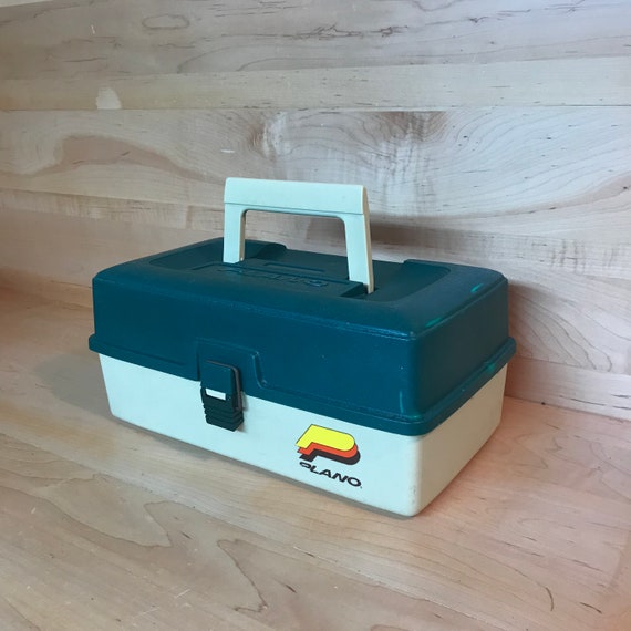 Vintage Tackle Box Midcentury Plano Plastic Fishing Transport Storage 