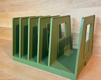 ヴィンテージ書類ボックス：ミッドセンチュリーグリーンスチール製