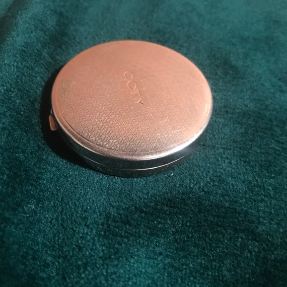 Vintage Coty Powder Compact 1920s 30s Brushed Ste… - image 3