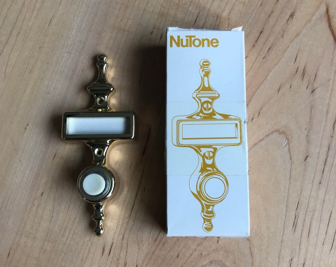 Vintage Doorbell Push Button 1970s Brass Lighted Ringer Mechanism NOS ...