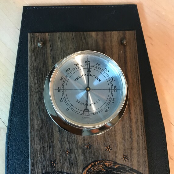 Grand thermomètre Springfield en plastique vintage. Fabriqué aux États-Unis - France