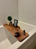 Solid Black Walnut Bath Tray