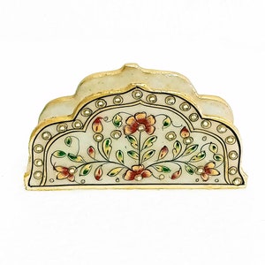 Porta carta velina - Elegante porta tovaglioli in marmo per decorazioni da scrivania, accessorio professionale per ufficio, organizzatore artistico - Regalo esecutivo unico